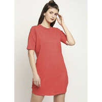 Round neck T-shirt dress