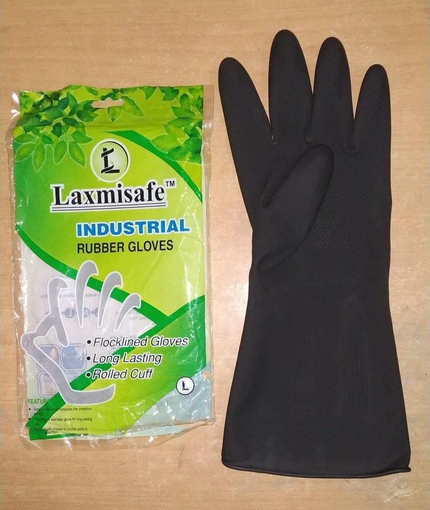 Industrial Use Rubber Hand Gloves Laxmi Safe - Application: Nil