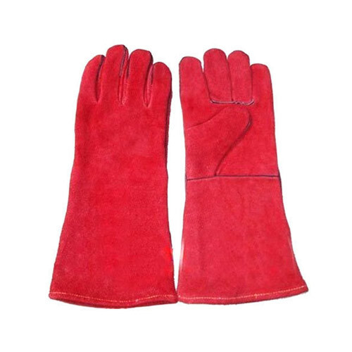 Industrial Leather Gloves (Red Winter) - Application: Nil
