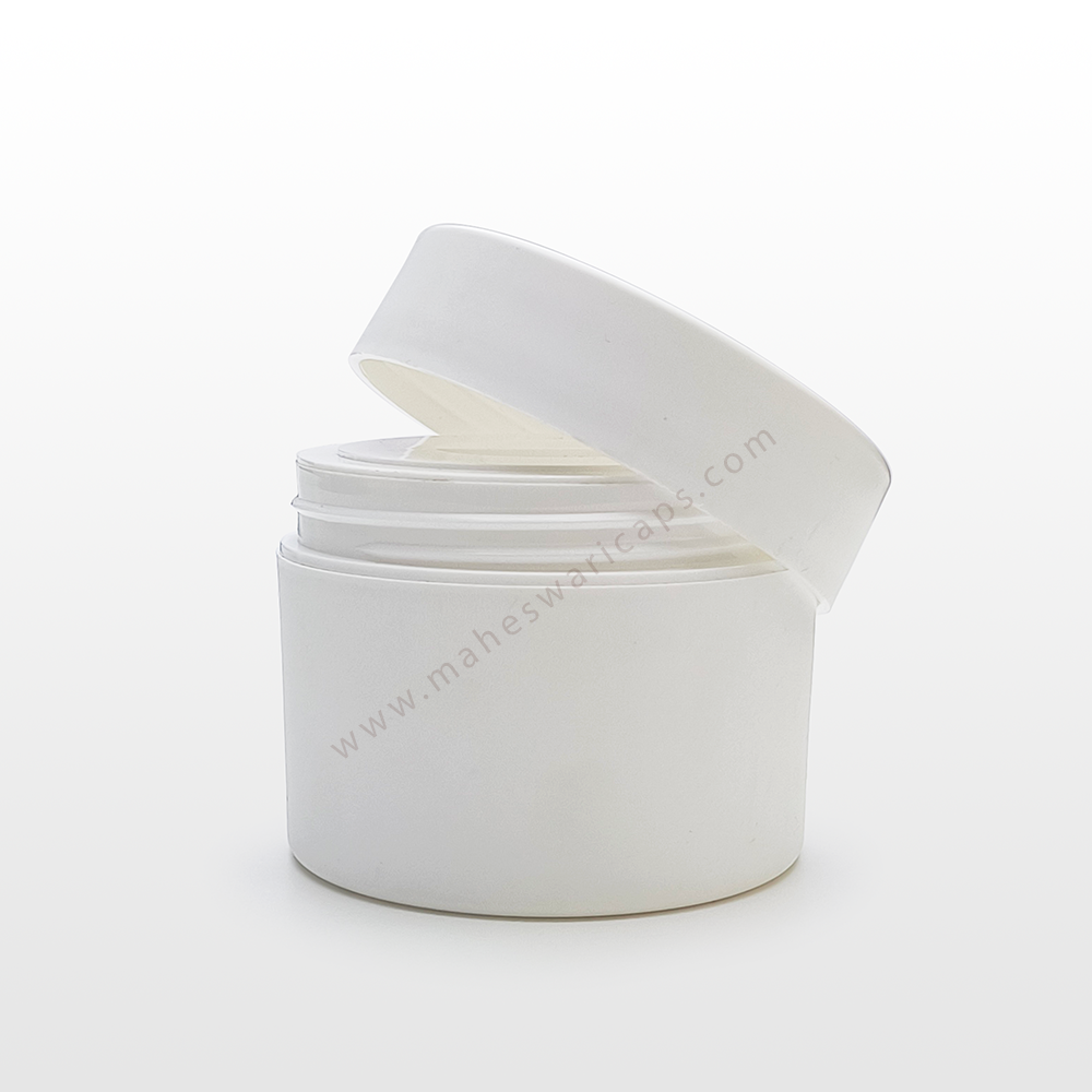 200 Gm Pp Jar With White Cap - Shape: Round