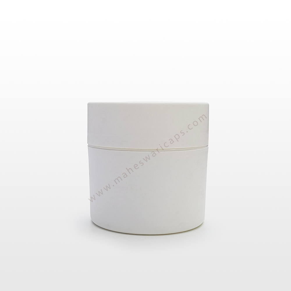 200 Gm Pp Jar With White Cap - Shape: Round