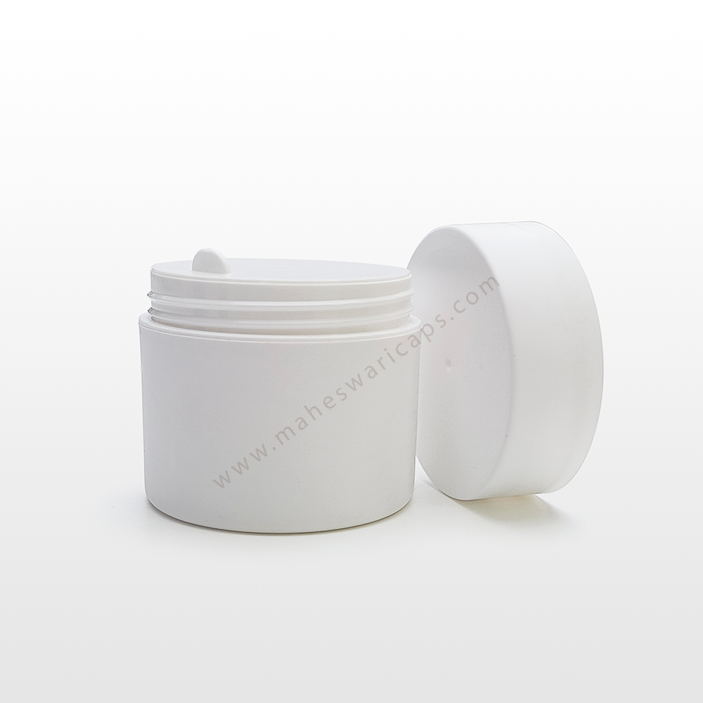 200 Gm Pp Jar With White Cap - Shape: Round