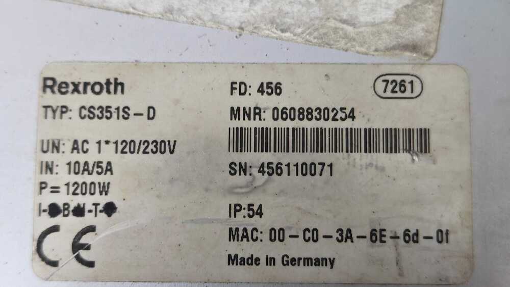 Rexroth Cs351s-d - Application: Industrial Automation
