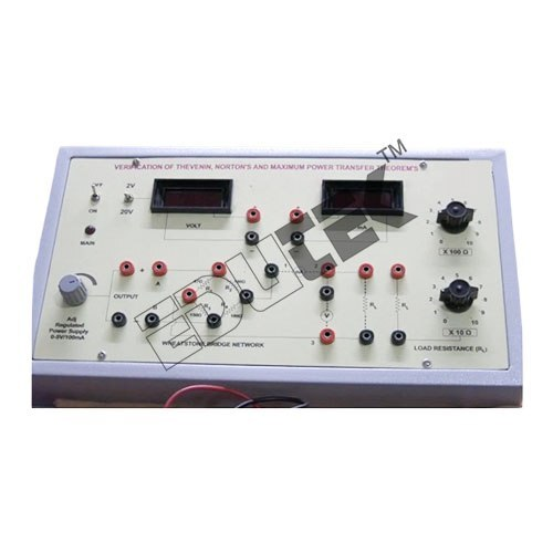 NETWORK THEOREMS (NORTONS, THEVININS, SUPERPOSITION & MAXIMUM POWER TRANSFER) WITH ALUMINUM PANEL & DIGITAL PANEL METERS