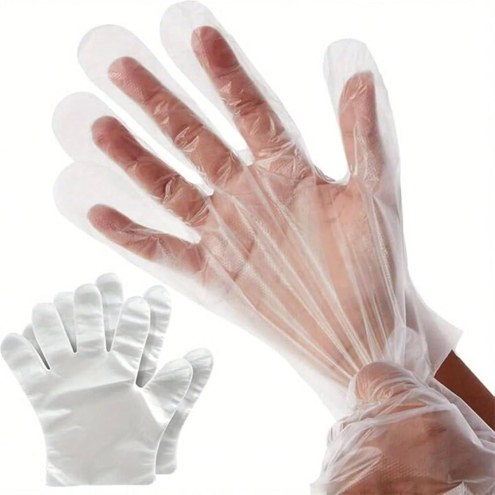 Disposable Plastic Gloves - Size: Free Size