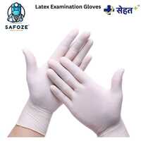 Safoze Box Latex Examination Gloves - Color: White