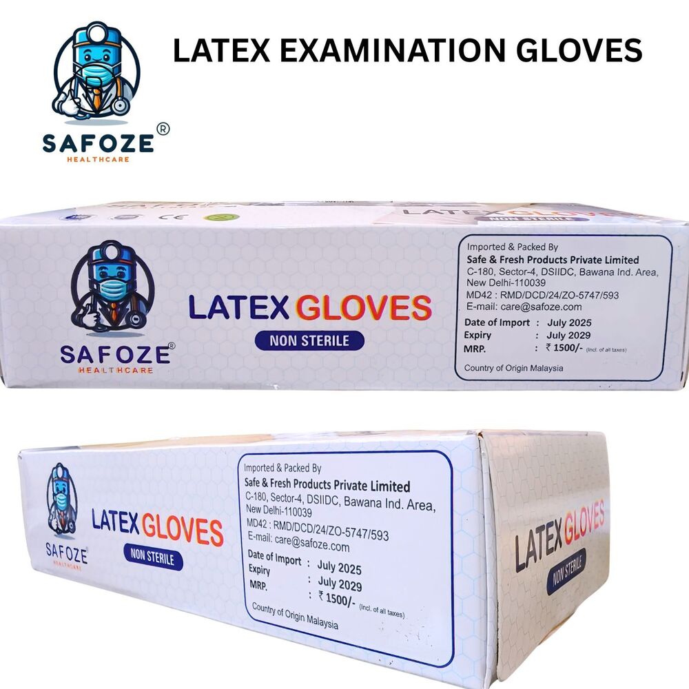 Safoze Box LATEX EXAMINATION GLOVES