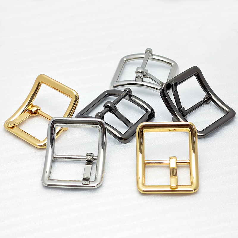 Top Quality 21/22mm Inner Width Zinc Alloy Adjustable Buckle Shiny Silver Gold Metal Pin Buckles For Handbag Webbing Straps