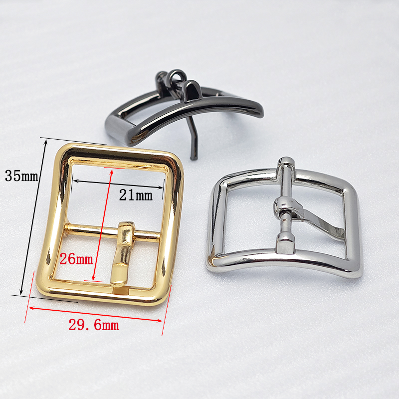 Top Quality 21/22mm Inner Width Zinc Alloy Adjustable Buckle Shiny Silver Gold Metal Pin Buckles for Handbag Webbing Straps