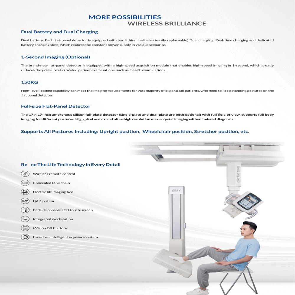 Edusoft Eray Rad 1000s Ceiling Suspended X-ray Machine - Color Code: White Or An Off-white/light Grey