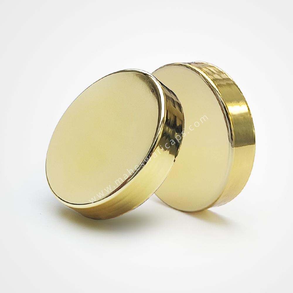 Round Gold Dome Plastic Cap 63mm
