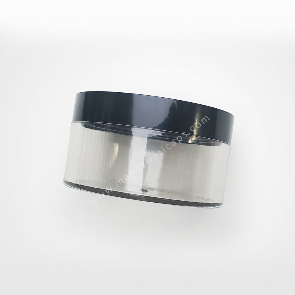 200gm Acrylic Transparent Jar with Gold Cap