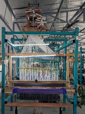 10 Meterday Semi Automatic Handloom Machine - Color: Yellow Paint Coated