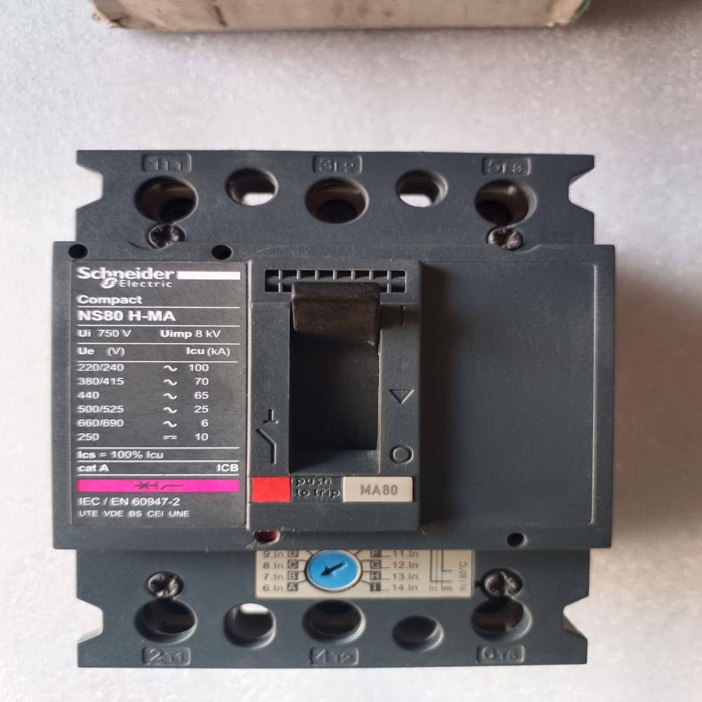 Schneider Compact Ns80 H-ma 80 A Mccb Circuit Breaker - Frequency: 50/60 Hertz (Hz)