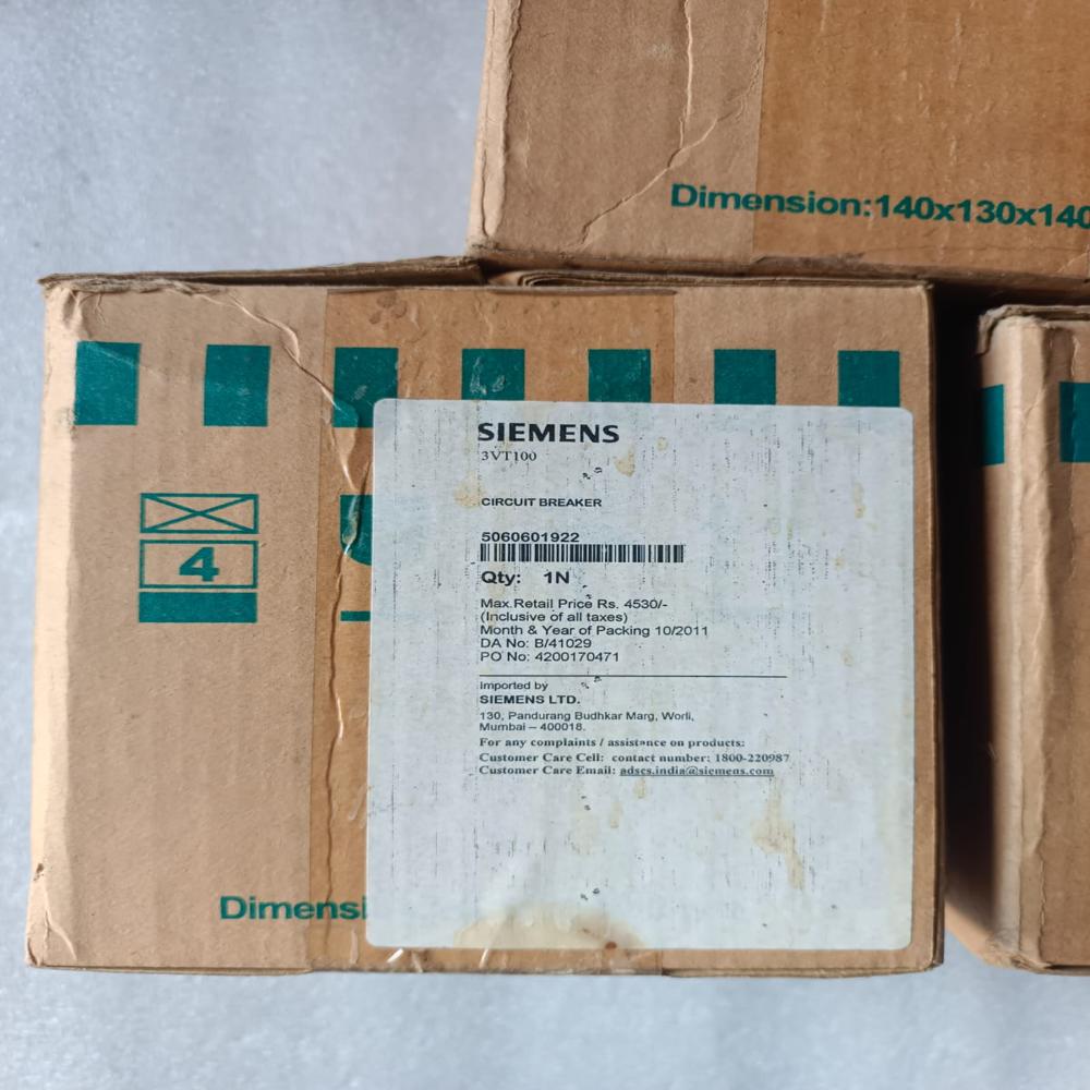 New Siemens 3vt Vt100n 100amp Mccb 3wt9883-4aa38 100a Mccb - Frequency: 50/60 Hertz (Hz)