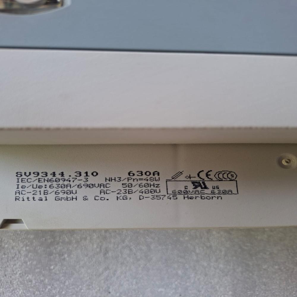 USED RITTAL GMBH SV9344.310 NH FUSE SWITCH DISCONNECTORS 630A