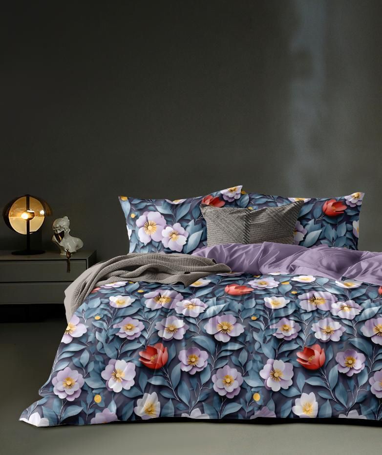 King Size 7d Bedsheets - Color: Multicolor