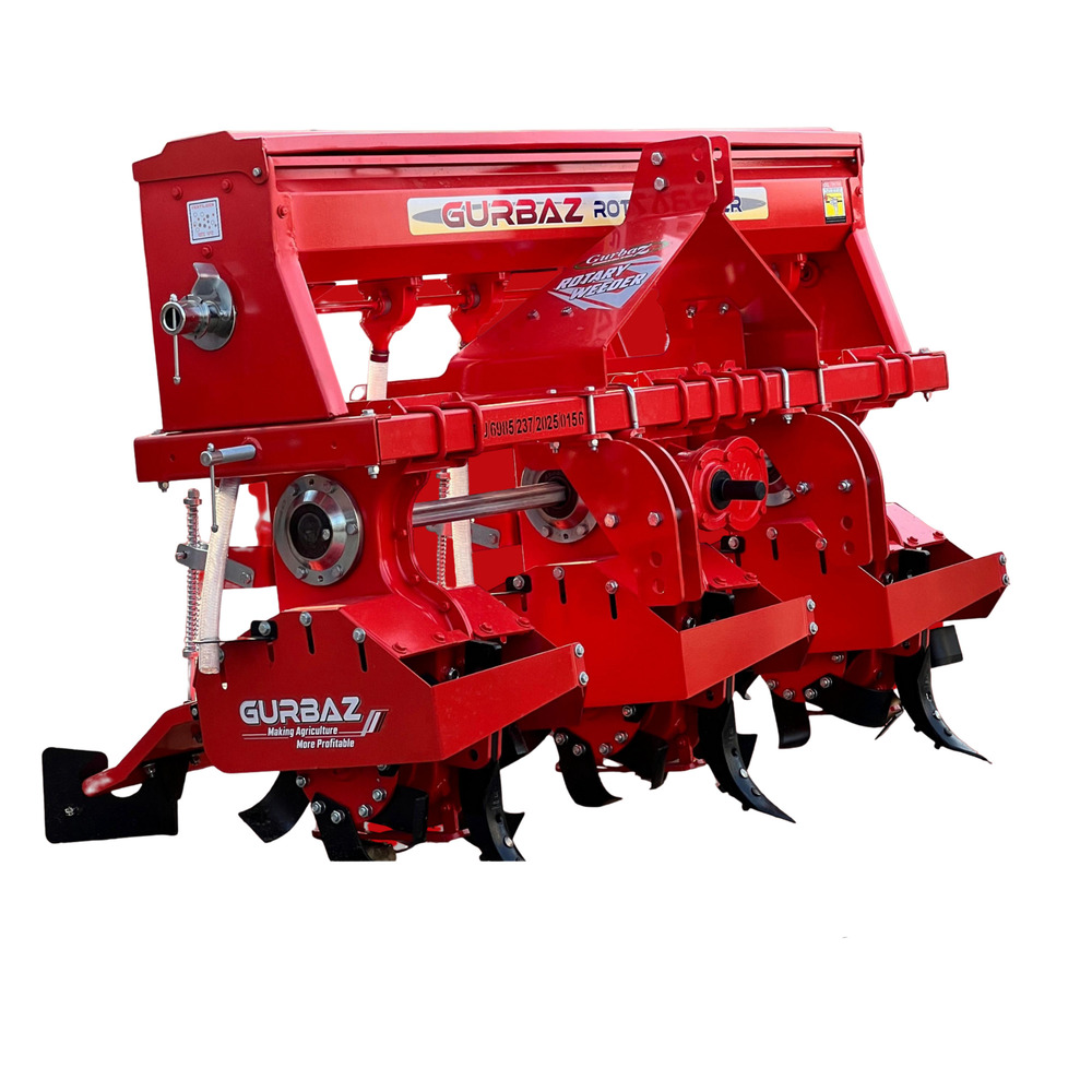 Rotary We Eder With Fertilizer Tank - Color: Red