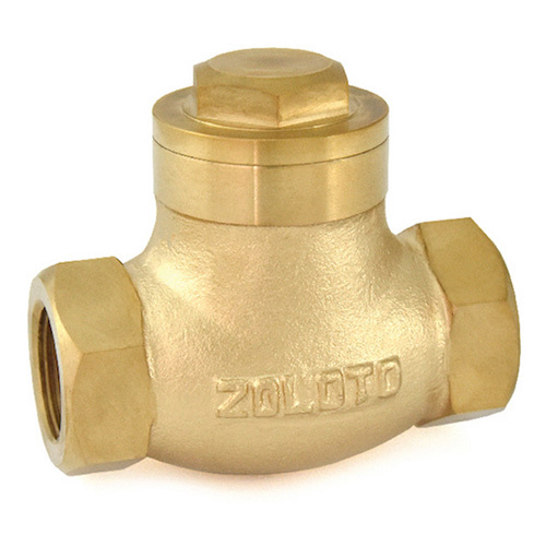 1043 Bronze Horizontal Lift Check Valve-Screwed - Color: Golden