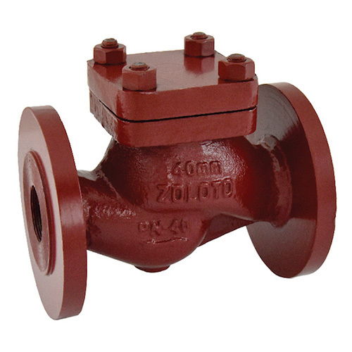 1072 Cast Steel Horizontal Lift Check Valve-Flanged - Color: Red