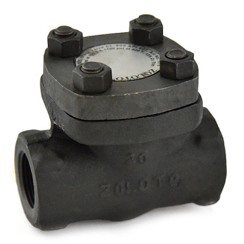 1076A Forged Steel Horizontal Lift Check Valve Class-800-Full Bore - Color: Black