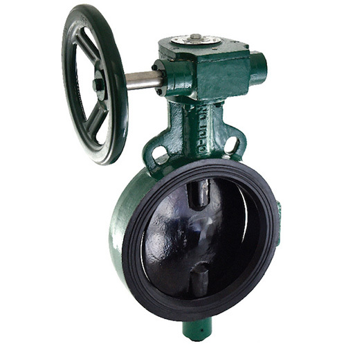 1078A Butterfly Valve Wafer Type Pn 1.6 With Sg Iron Disc - Gear Operated - Color: Black