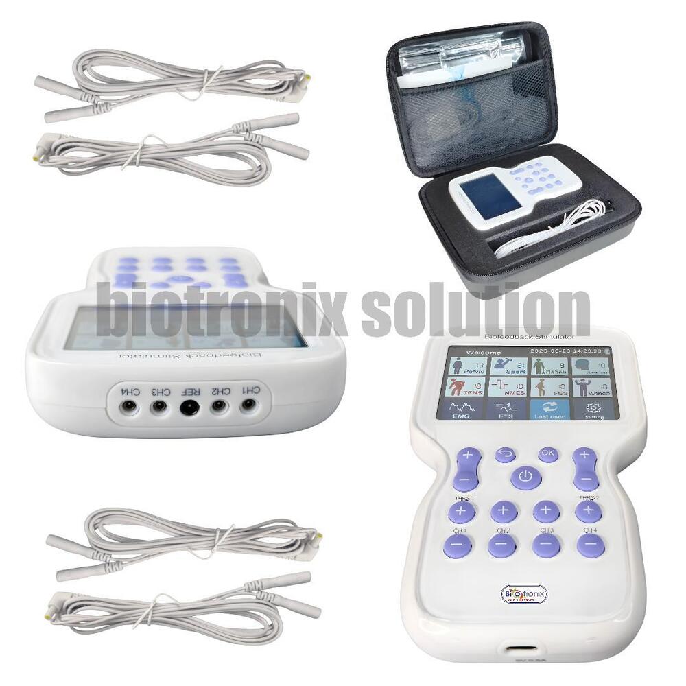 KM-580 Dual Channel EMG ETS FES NMES Physiotherapy Biofeedback Device