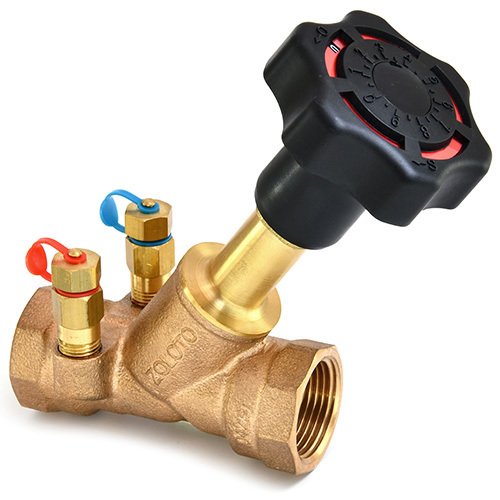 1087 Bronze Double Regulating Balancing Valve Screwed With Nozzle Pn 16 - Application: Industrial