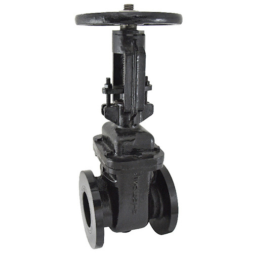 1079c Cast Iron Sluice Valve Pn 1.6-flanged With Rising Stem - Color: Black
