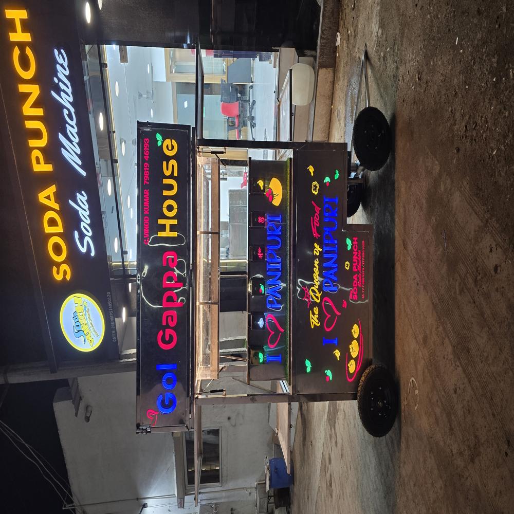 Pani Puri Cart On The Wheels