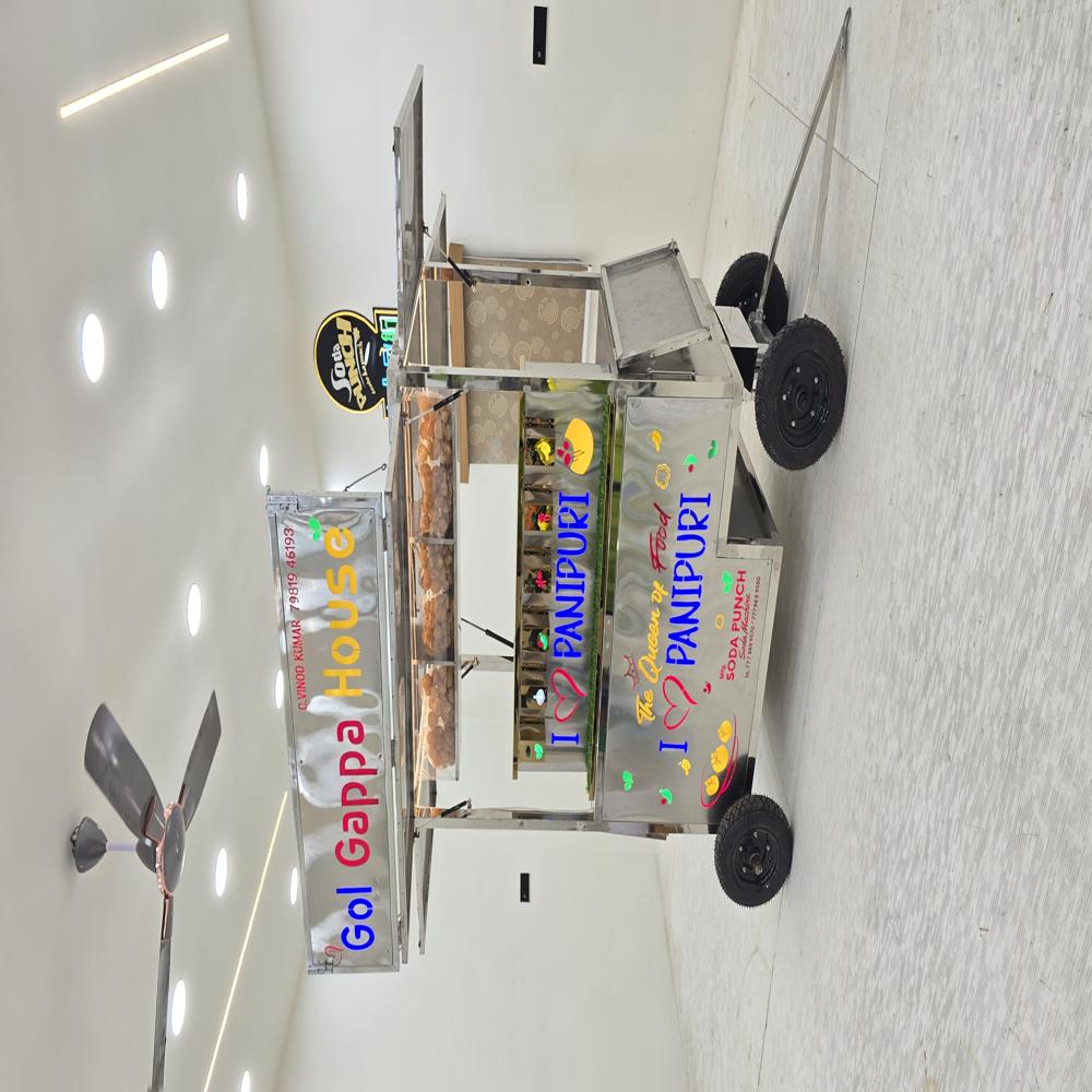 Pani Puri Cart On The Wheels