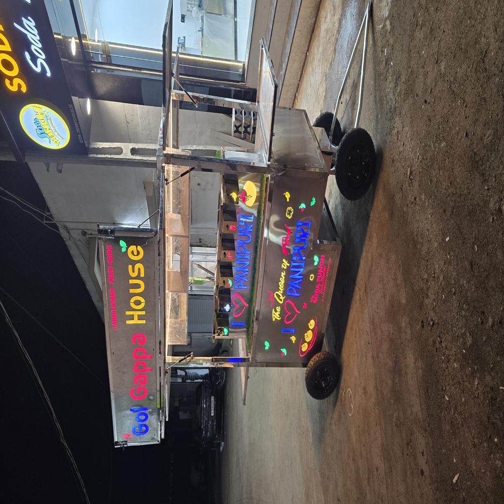Pani Puri Cart On The Wheels