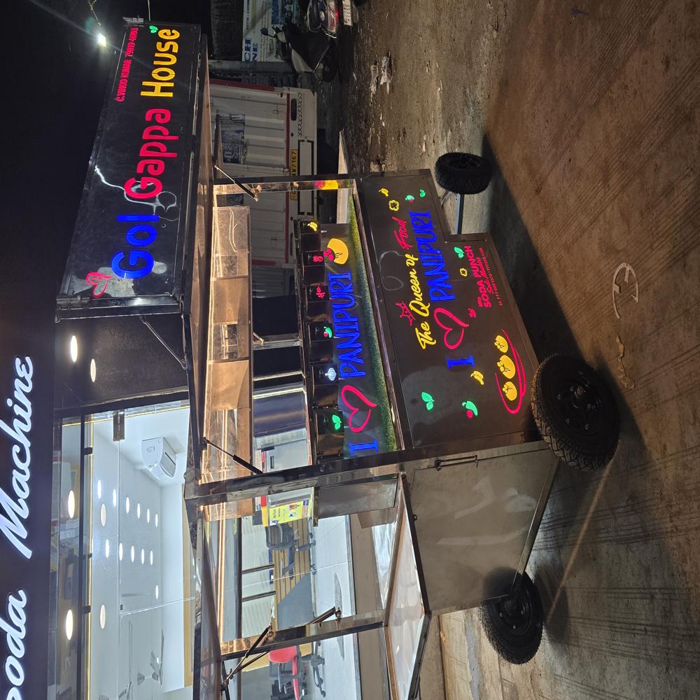 Pani Puri Cart On The Wheels