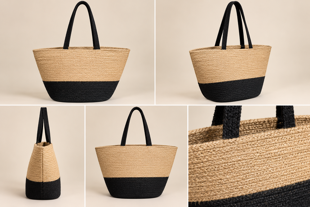 Hand Held Jute Bag - Color: Brown
