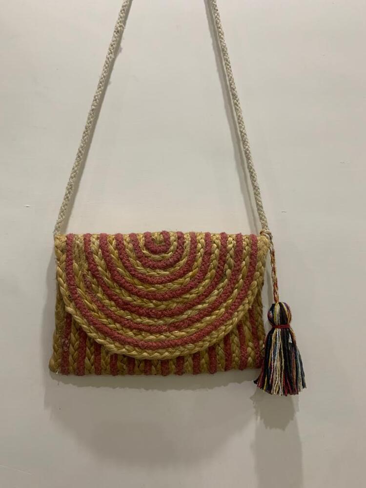 Jute Laptop Bag - Color: Multicolor