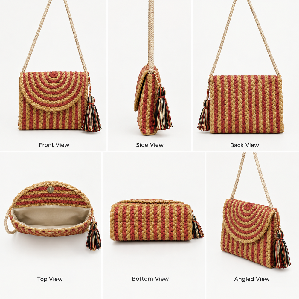 Jute Laptop Bag - Color: Multicolor