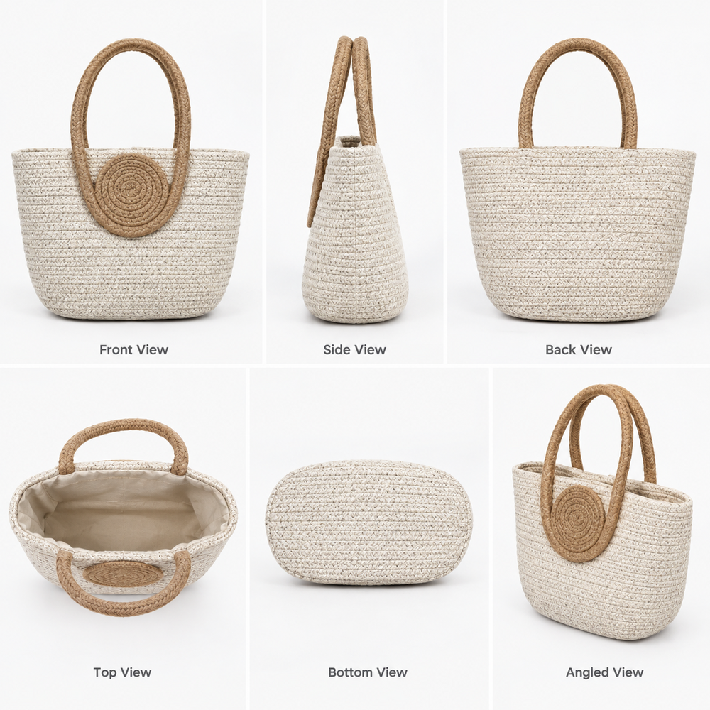 Side Jute Bag - Color: Brown