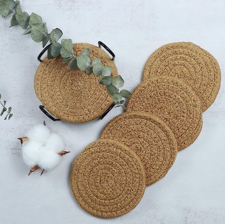 Jute Tea Coaster - Color: Brown