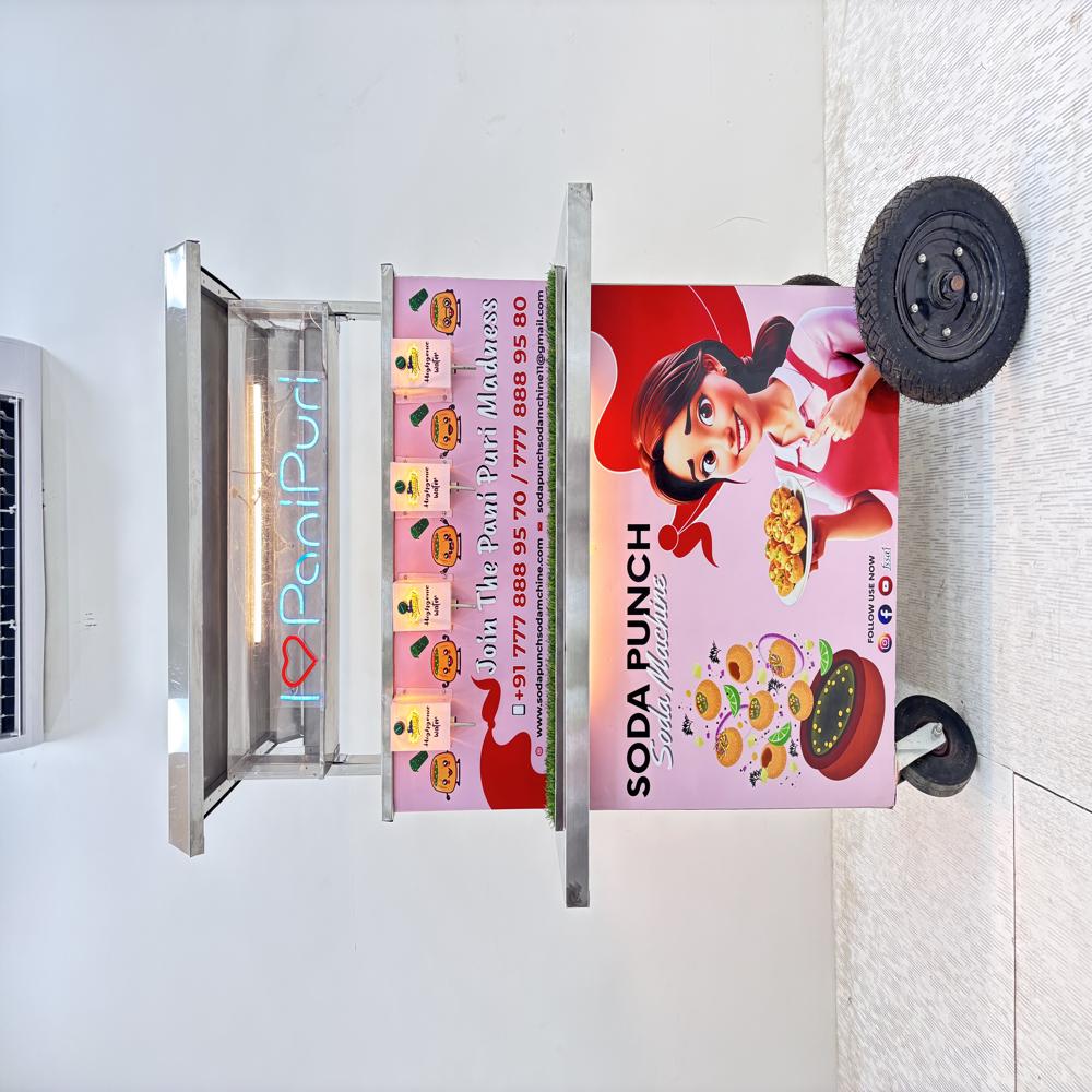 Pani Puri Cart 4 Nozzel - Capacity: 1000 Pcs/hr