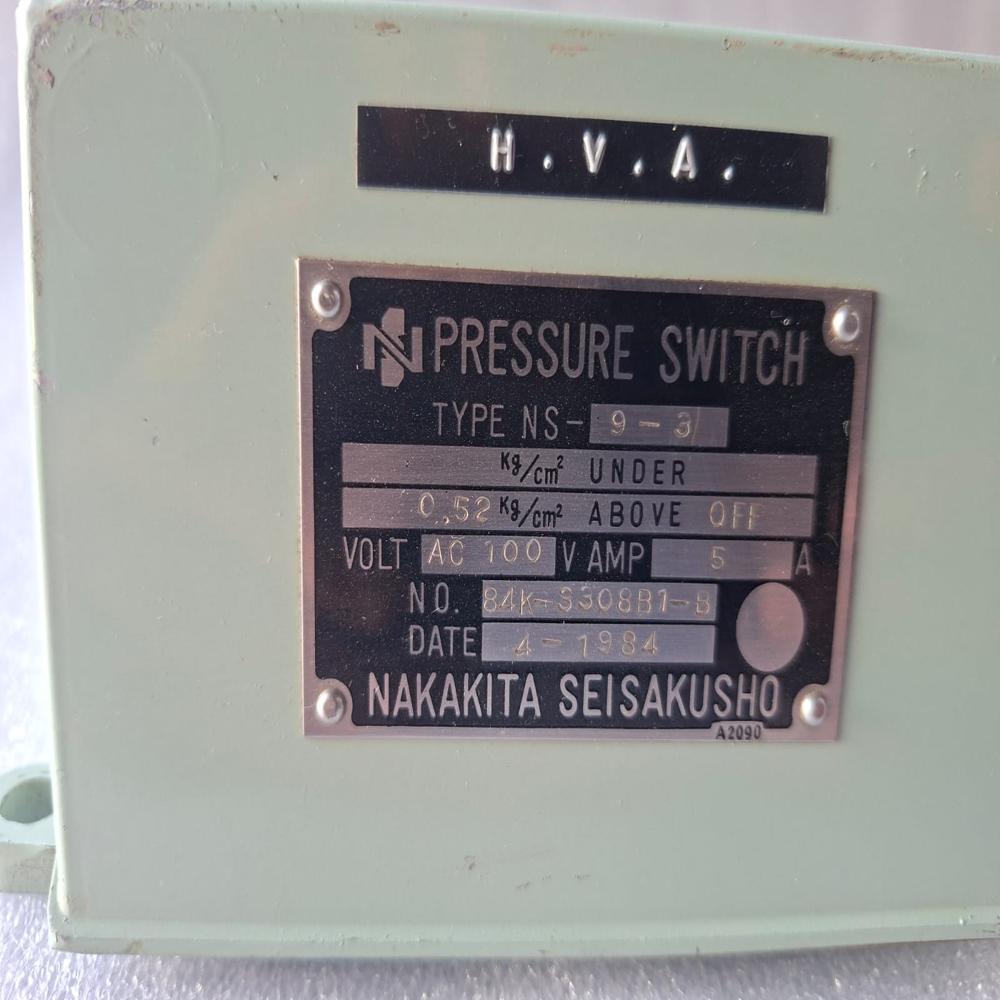 Used Nakakita Seisakusho Type Ns-9-3 Pressure Switch Type Ns-9-3