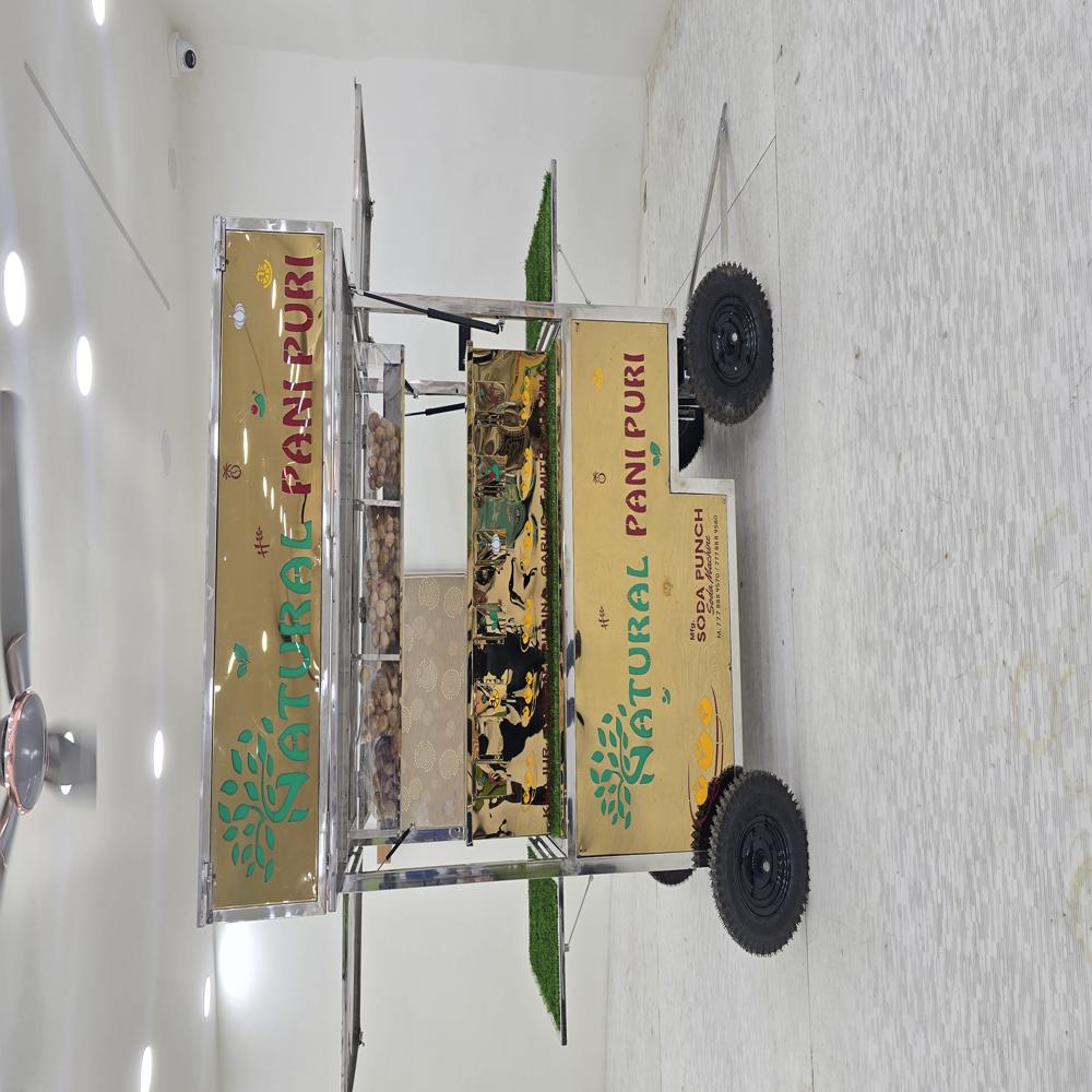 Natural Pani Puri Food Cart - Capacity: 1000 Pcs/Hr