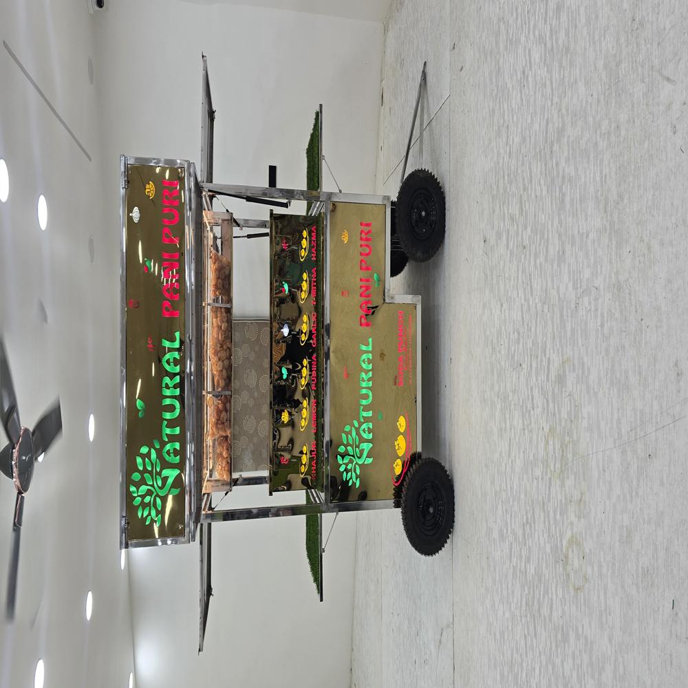Natural Pani Puri Food Cart - Capacity: 1000 Pcs/hr