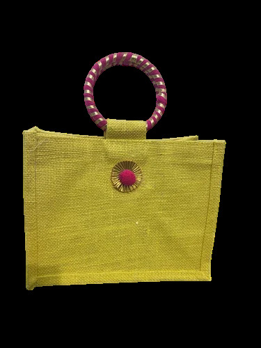 Light Yellow Jute Gift Bag
