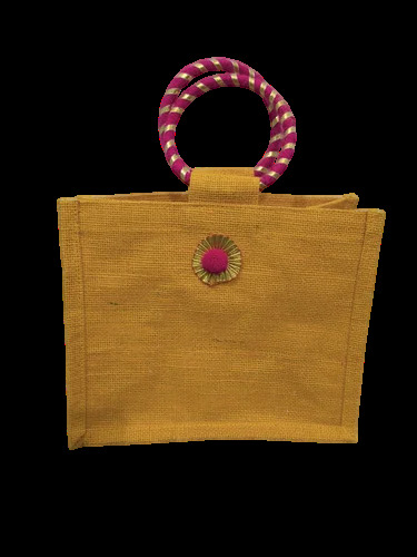 Dark Yellow Jute Gift Bag