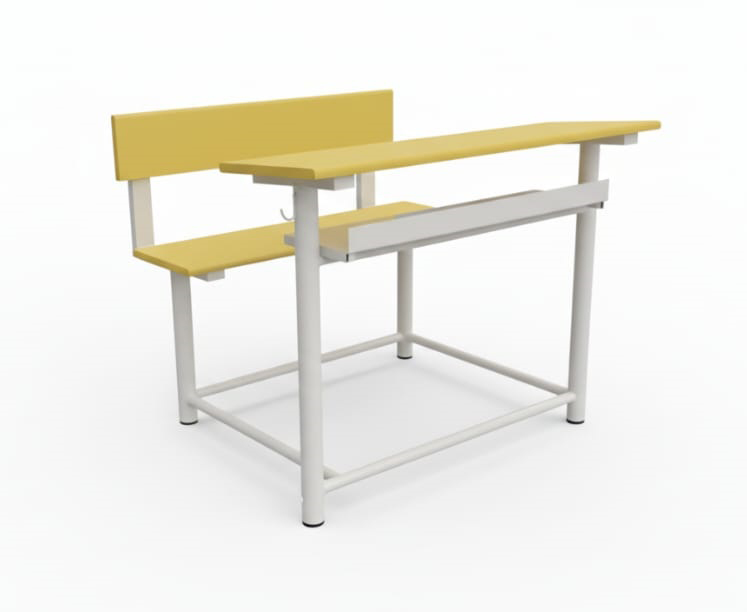 Metal + Plywood Dual Seater Primary Class Bench