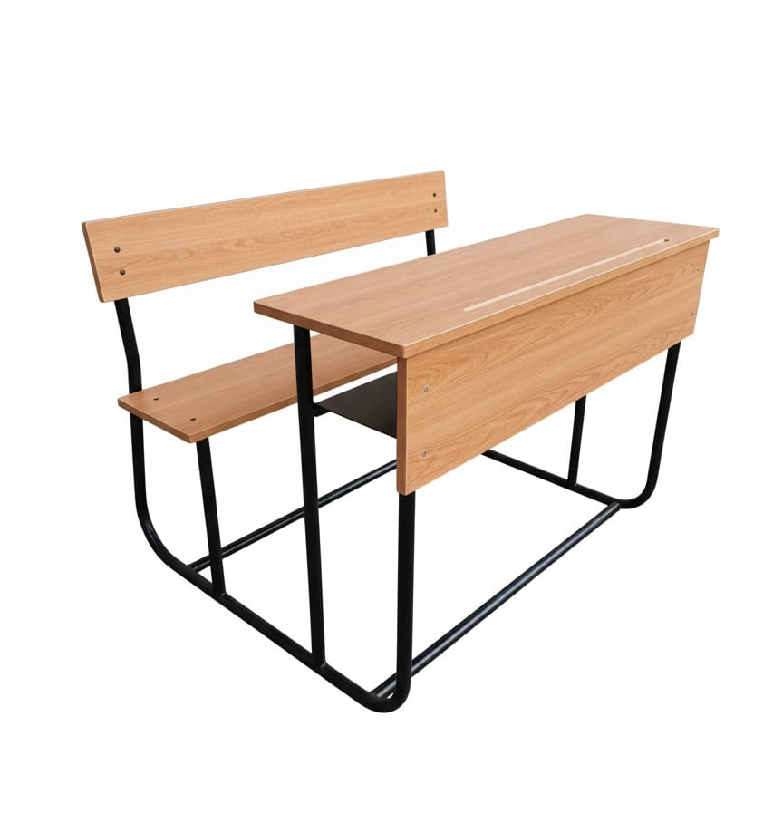 Metal + Plywood Dual Seater School Bench