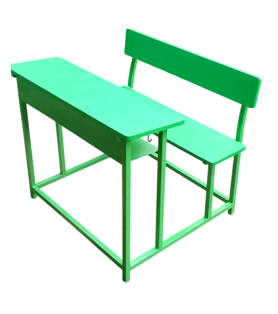 Metal + Plywood Dual Seater School Bench - Design: Plain