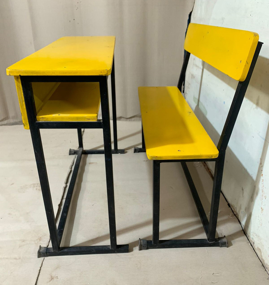 Metal + Plywood Triple Seater High School  Bench