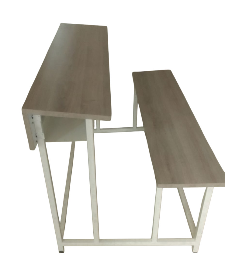 Metal And Plywood Modular Dual Seater High School Bench