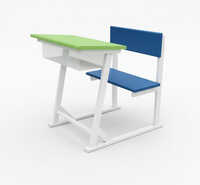 Metal + Plywood Modular Z Shape Dual Seater Primary School Bench - Design: Modern